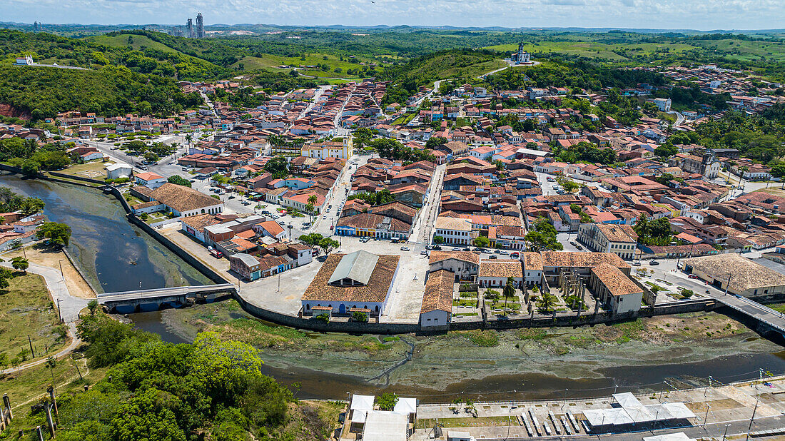 Luftaufnahme von Laranjeiras, Sergipe, Brasilien, Südamerika