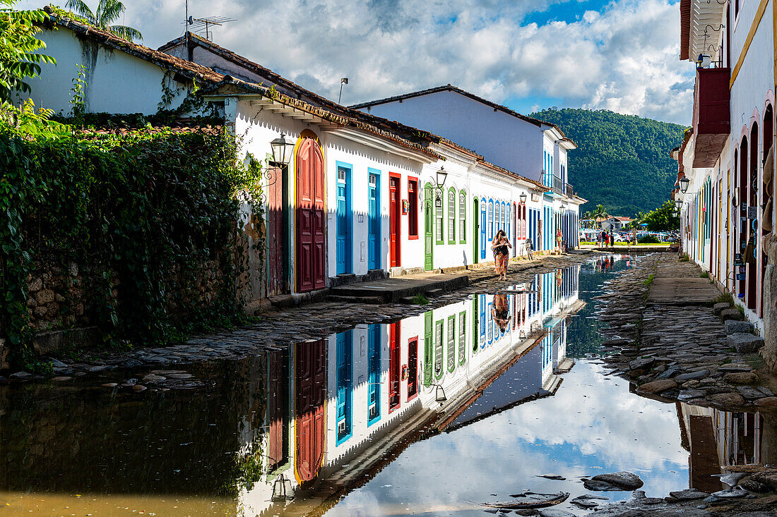 Colonial buildings, Paraty, UNESCO World Heritage Site, Brazil, South America