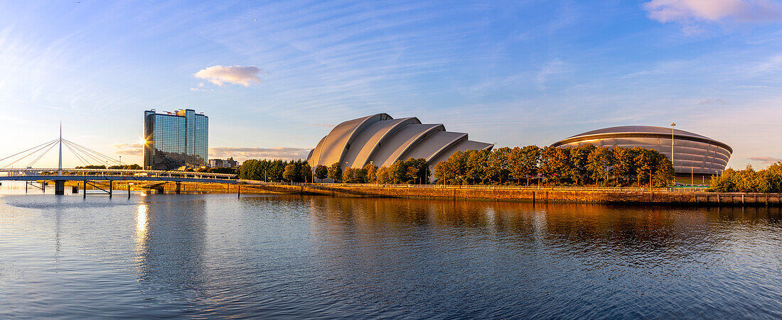 SEC Armadillo, OVO Hydro, Bell's Bridge, Fluss Clyde, Glasgow, Schottland, Vereinigtes Königreich, Europa