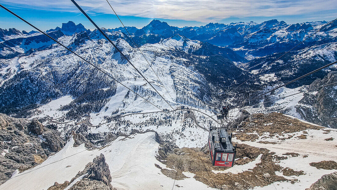 Blick vom Lagazuoi über den Dolomiten-Nationalpark, UNESCO-Welterbe, Südtirol, Italien, Europa