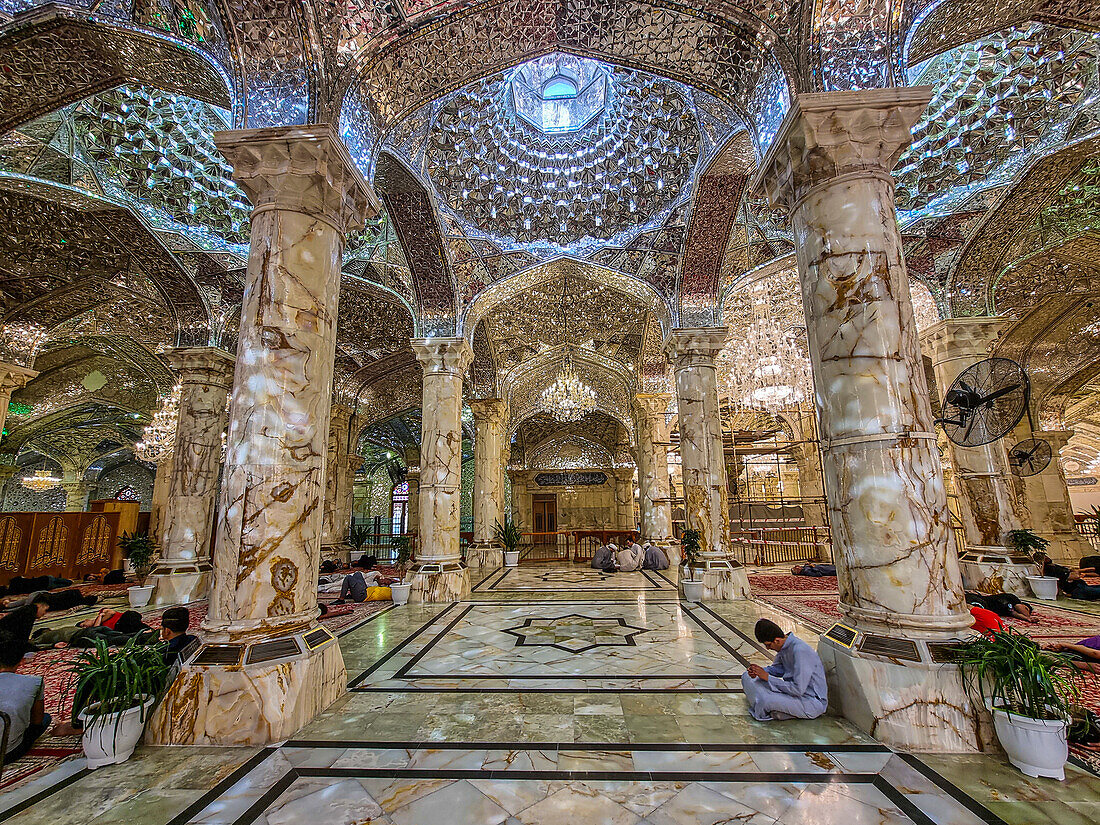 Innenraum des Heiligen Schreins von Imam Hossain, Karbala, Irak, Mittlerer Osten