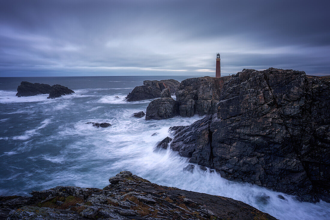 Butt of Lewis-Leuchtturm, Isle of Lewis, Äußere Hebriden, Schottland, Vereinigtes Königreich, Europa