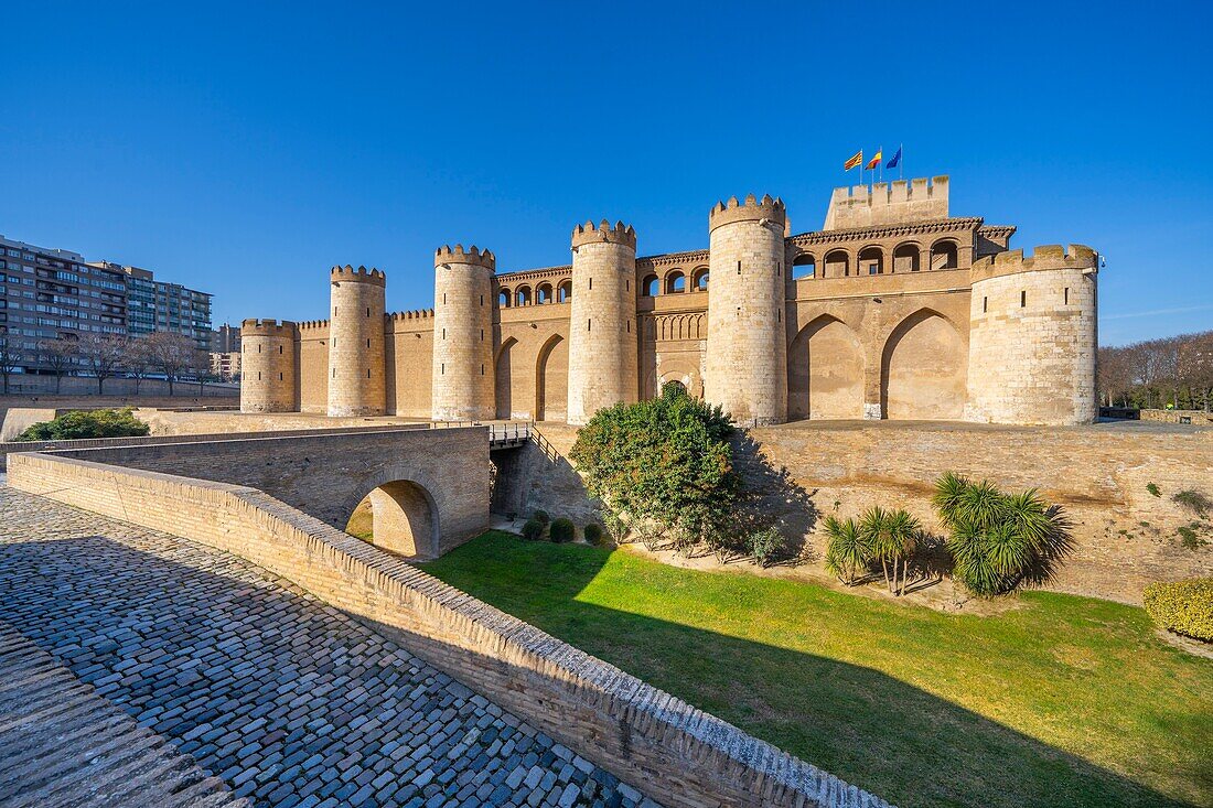 Aljaferia, UNESCO World Heritage Site, Zaragoza, Aragon, Spain, Europe