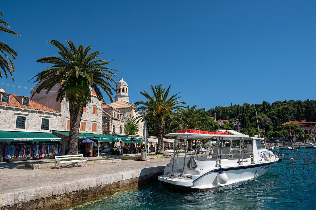 Passagierfähre in Cavtat an der Adria, Cavtat, Dubrovnik Riviera, Kroatien, Europa