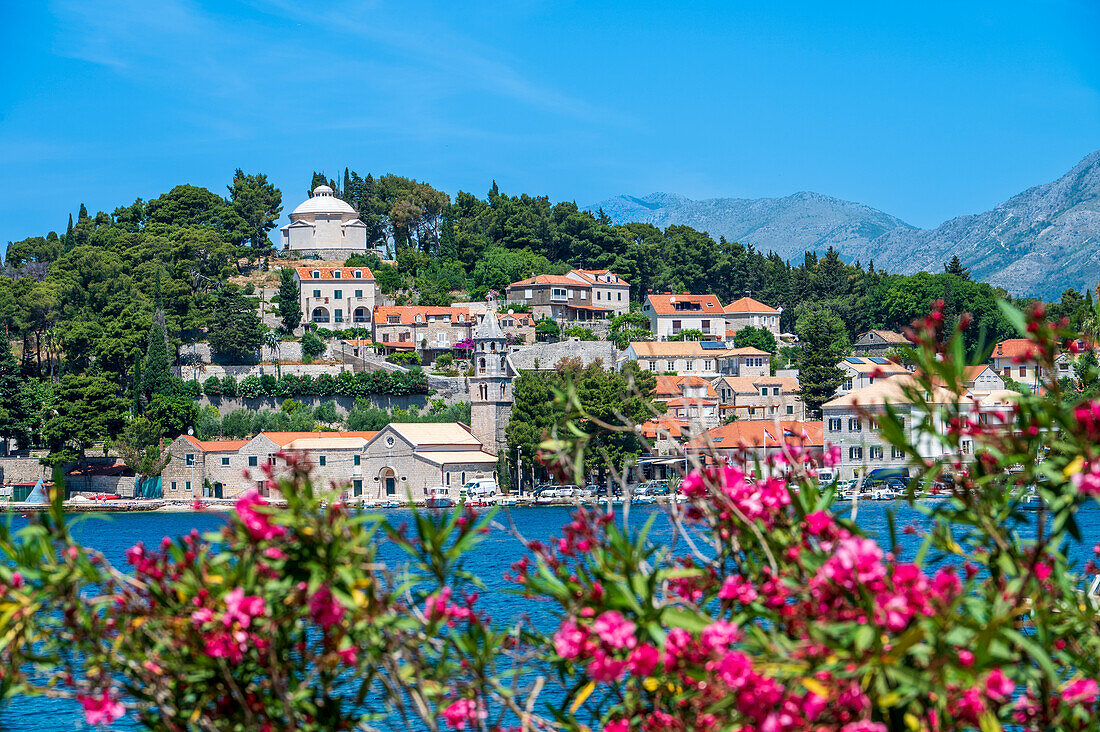 Blick auf Cavtat, Gespanschaft Dubrovnik-Neretva, Kroatien, Europa