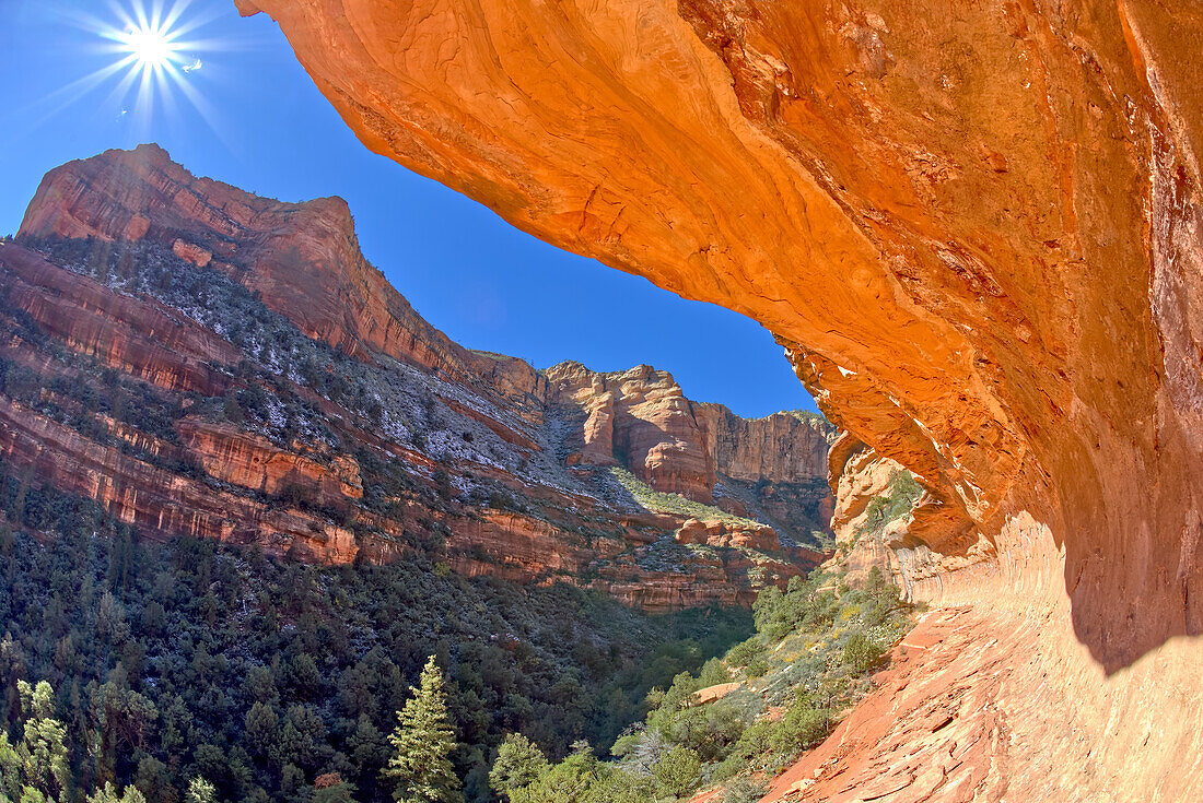 View of Fay Canyon in Sedona from the end of the trail, Arizona, United States of America, North America