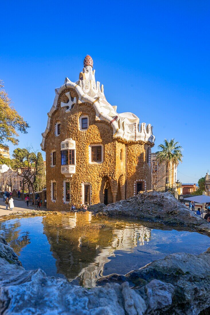 Antoni Gaudi, Park Guell, UNESCO World Heritage Site, Barcelona, Catalonia, Spain, Europe