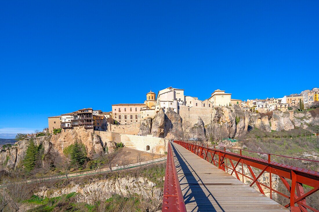San-Pablo-Brücke, Cuenca, UNESCO-Welterbe, Kastilien-La Mancha, Spanien, Europa