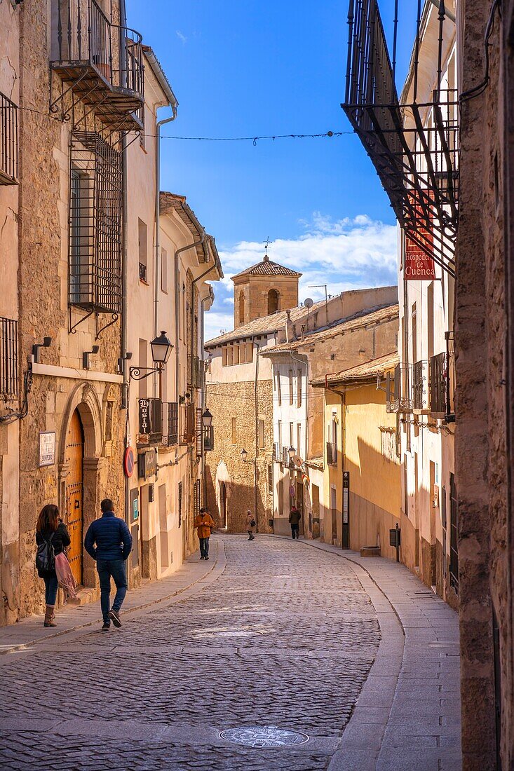 Calle San Pedro, Cuenca, UNESCO World Heritage Site, Castile-La Mancha, Spain, Europe