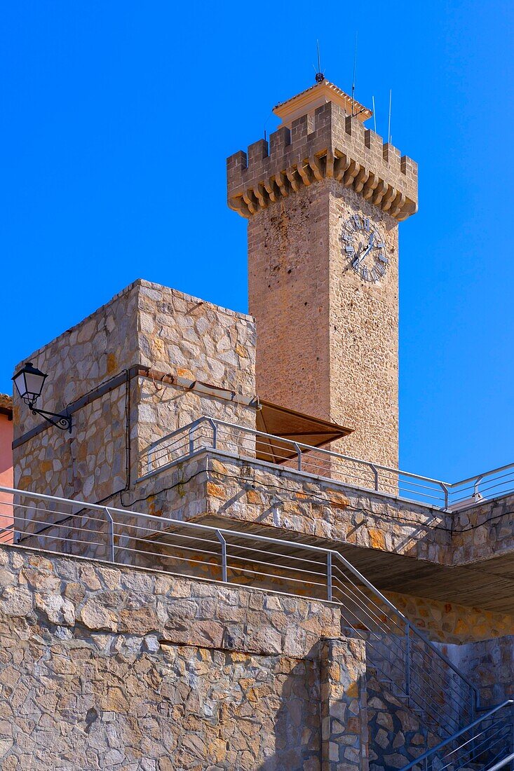 Der Mangana-Turm, Cuenca, Kastilien-La Mancha, Spanien, Europa