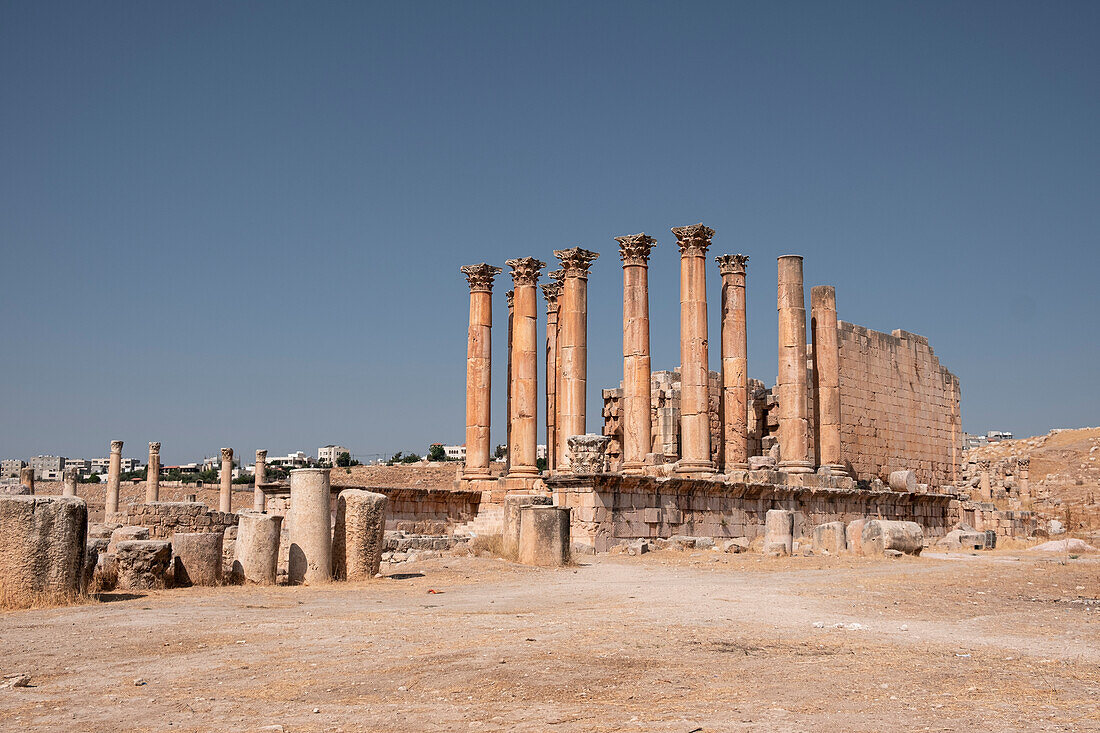 Artemis-Tempel in der archäologischen Stätte von Jerash, Jordanien, Naher Osten