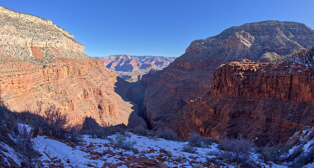 Blick auf den Hermit Canyon vom Dripping Springs Trail am Grand Canyon, Grand Canyon National Park, UNESCO-Weltnaturerbe, Arizona, Vereinigte Staaten von Amerika, Nordamerika