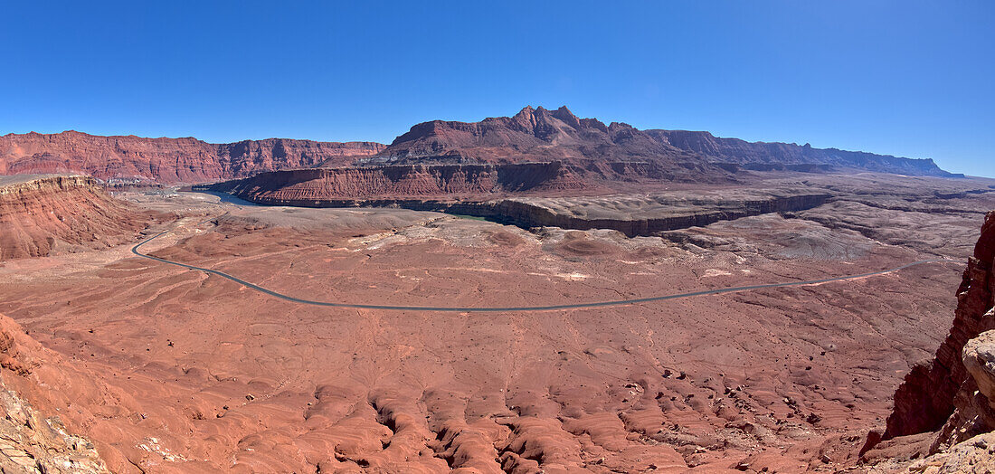 Panorama of Marble Canyon viewed from Johnson Point below the Vermilion Cliffs, Glen Canyon Recreation Area, Arizona, United States of America, North America