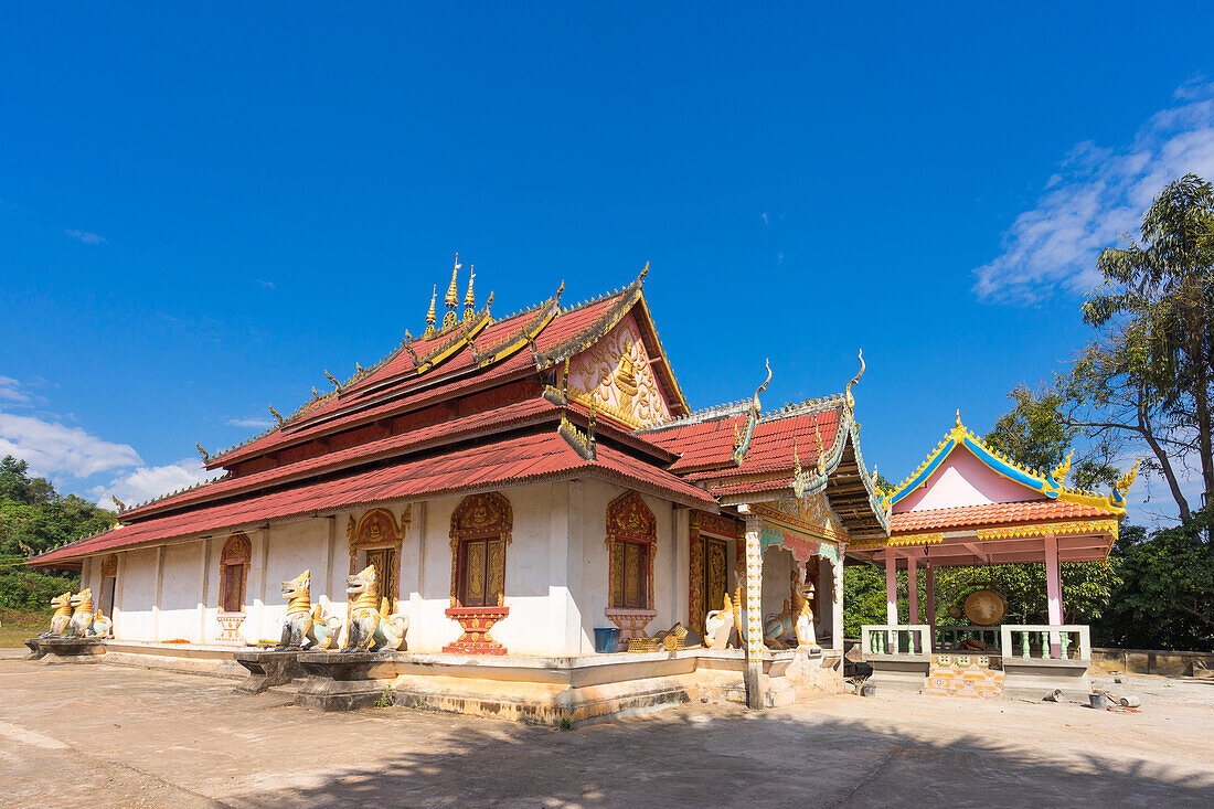Buddhistisches Kloster, Provinz Luang Namtha, Laos, Indochina, Südostasien, Asien