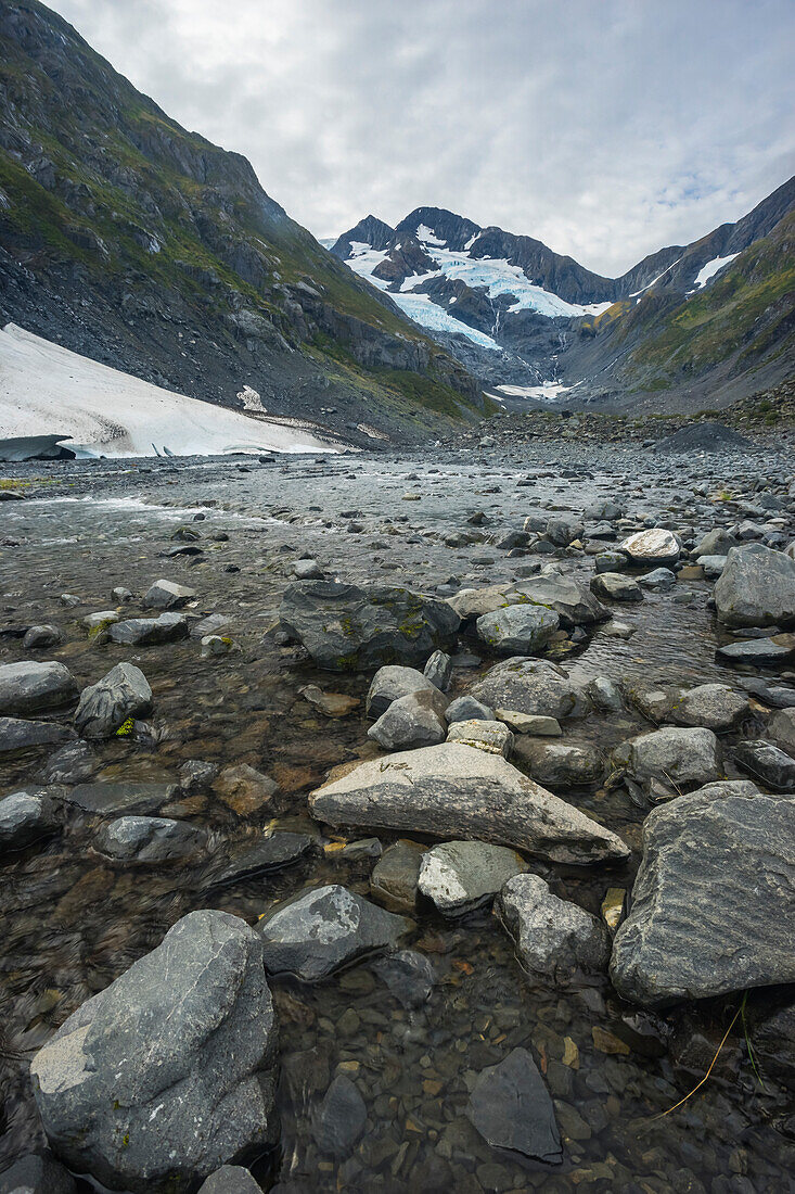 Byron-Gletscher, Kenai-Halbinsel, Alaska, Vereinigte Staaten von Amerika, Nordamerika