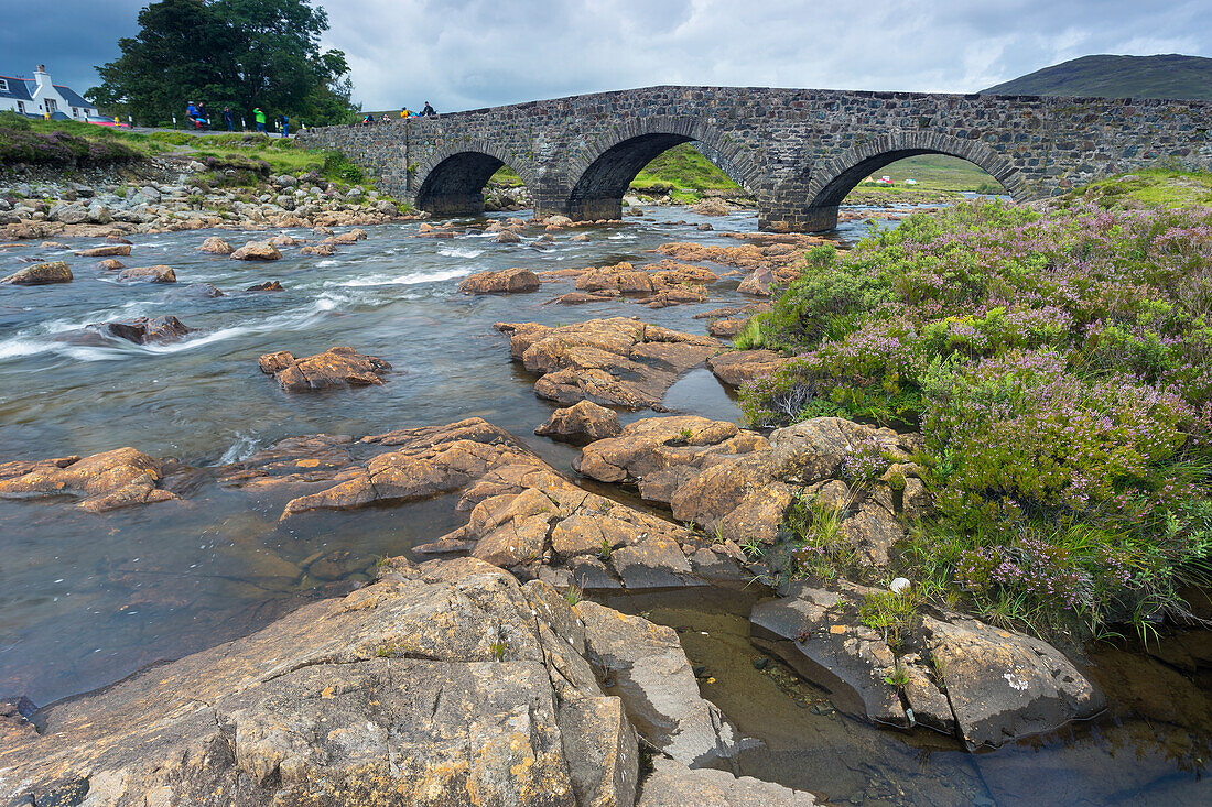 Sligachan Old Bridge, Isle of Skye, Innere Hebriden, Schottland, Vereinigtes Königreich, Europa