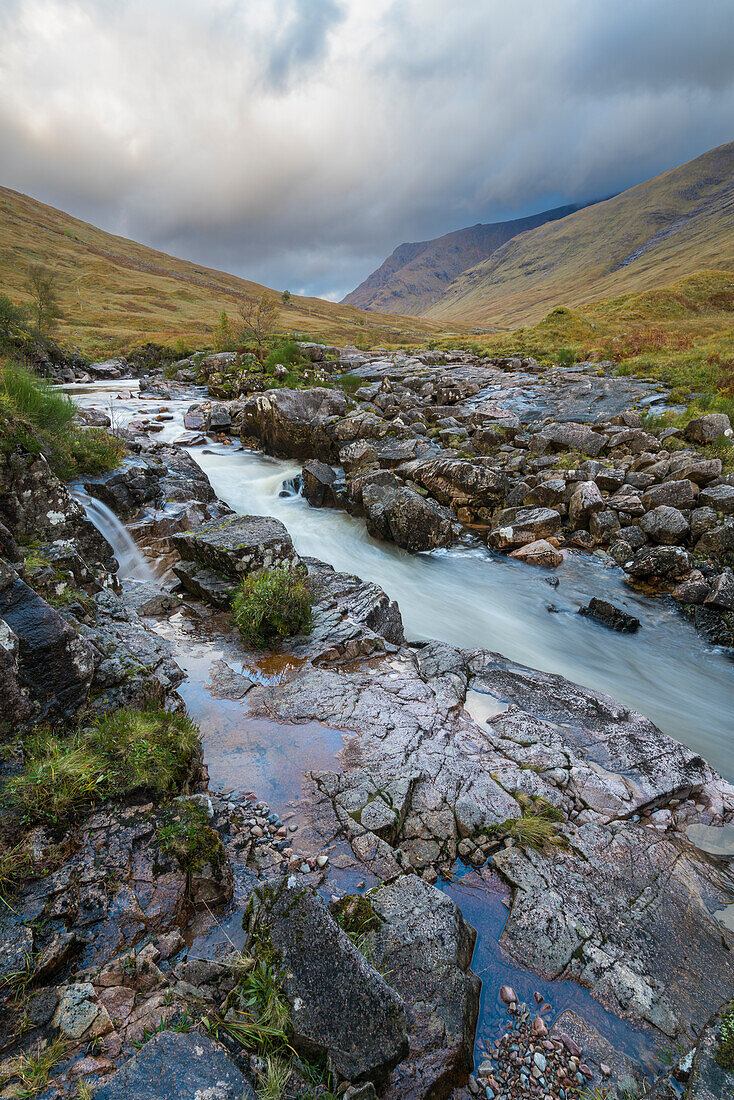 River Etive, Glencoe, Highlands, Scotland, United Kingdom, Europe