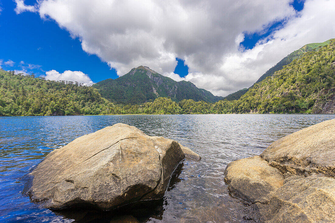 El Toro Lake, Huerquehue National Park, Pucon, Chile, South America