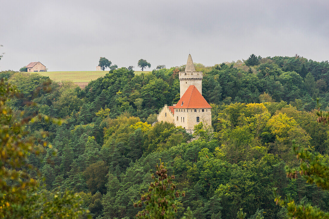 Burg Kokorin, Landschaftsschutzgebiet Kokorinsko, Mittelböhmen, Tschechische Republik (Tschechien), Europa
