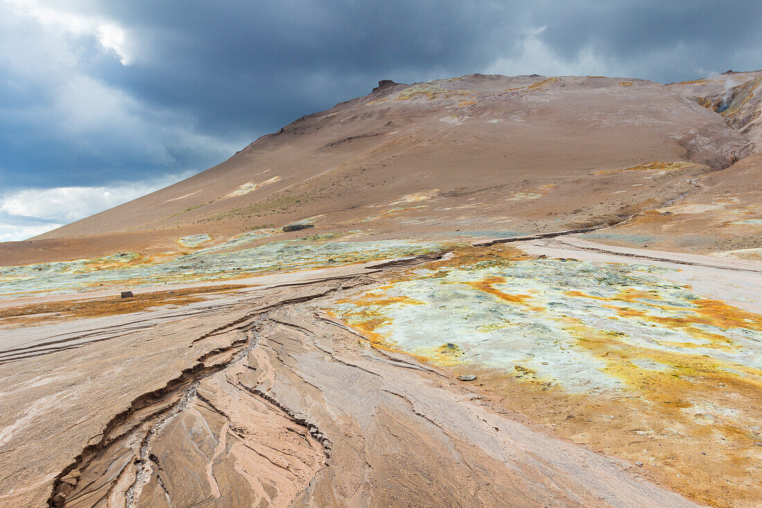 Geothermal area, Namafjall Hverir, Iceland, Polar Regions