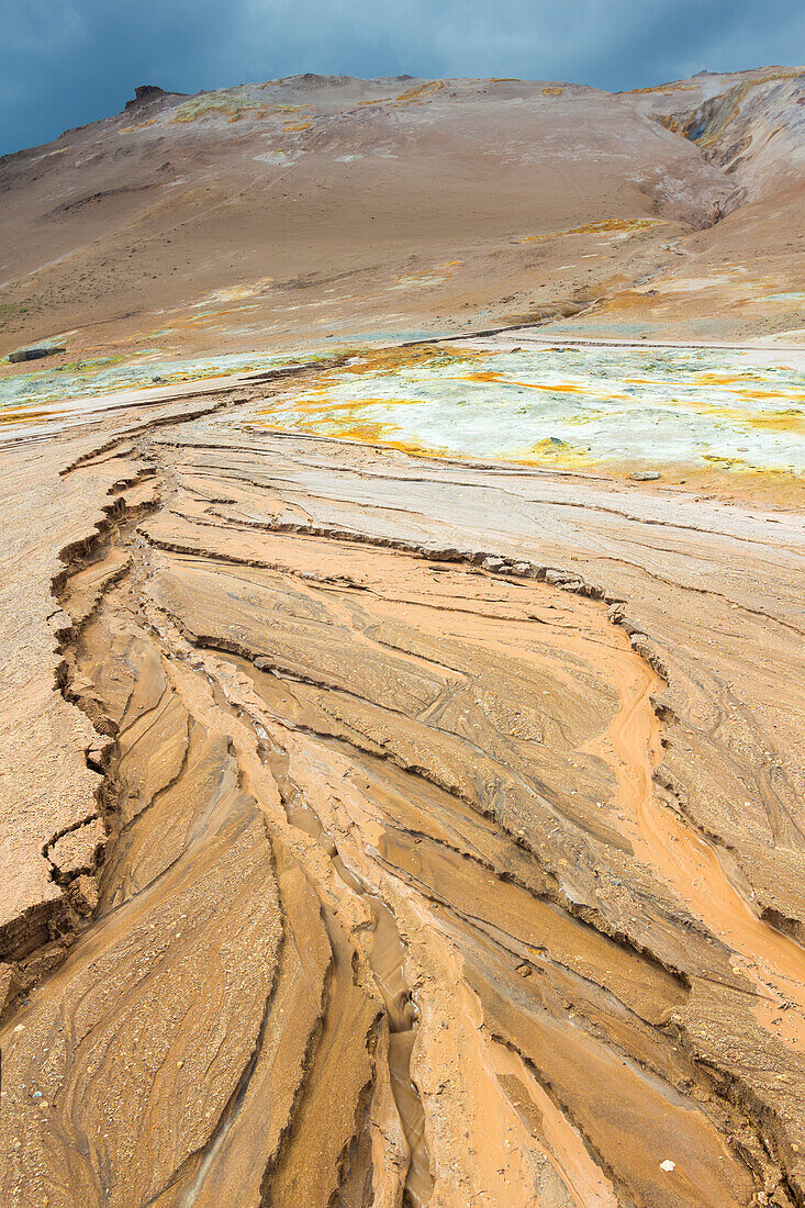 Geothermisches Gebiet, Namafjall Hverir, Island, Polarregionen