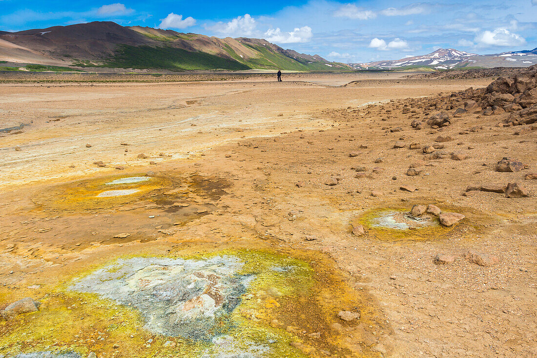 Geothermal area, Namafjall Hverir, Iceland, Polar Regions