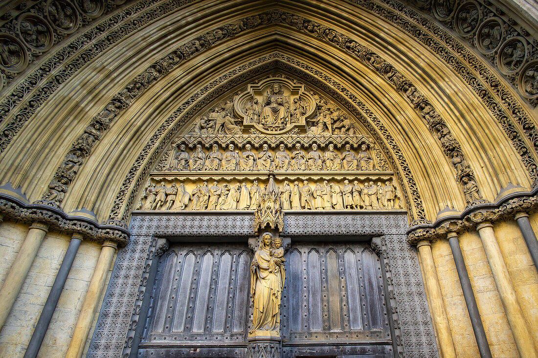 Westminster Abbey detail, Westminster, London, England, United Kingdom, Europe