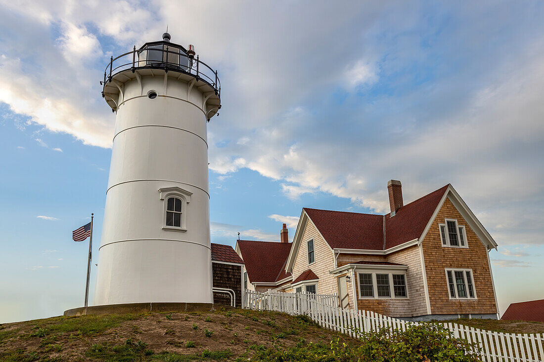 Nobska-Leuchtturm, Falmouth, Massachusetts, Neuengland, Vereinigte Staaten von Amerika, Nordamerika