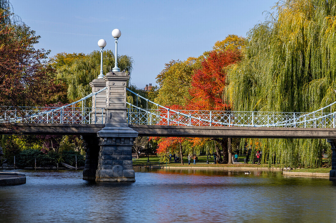 Boston's Public Garden Bridge, Boston, Massachusetts, New England, United States of America, North America
