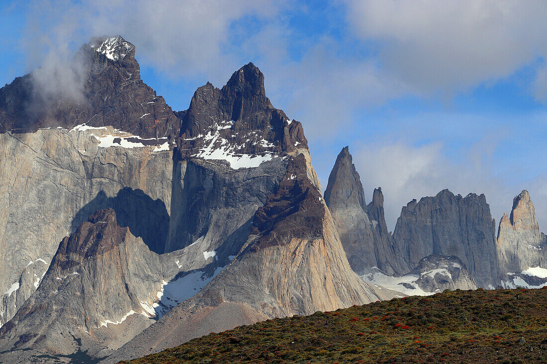 Torres and Cuernos, Torres del Paine National Park, Patagonia, Chile, South America