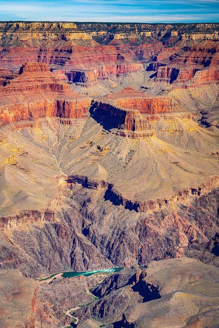 Grand Canyon entlang der Hermit Road, Grand-Canyon-Nationalpark, UNESCO-Welterbe, Arizona, Vereinigte Staaten von Amerika, Nordamerika