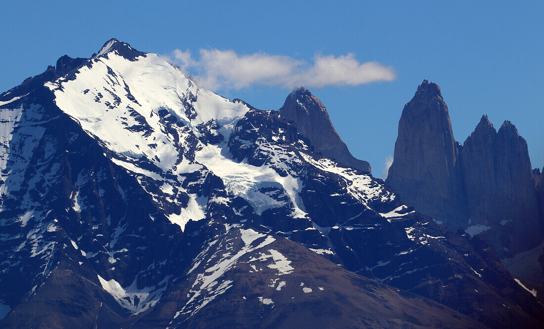 Torres and Cuernos, Torres del Paine National Park, Patagonia, Chile, South America