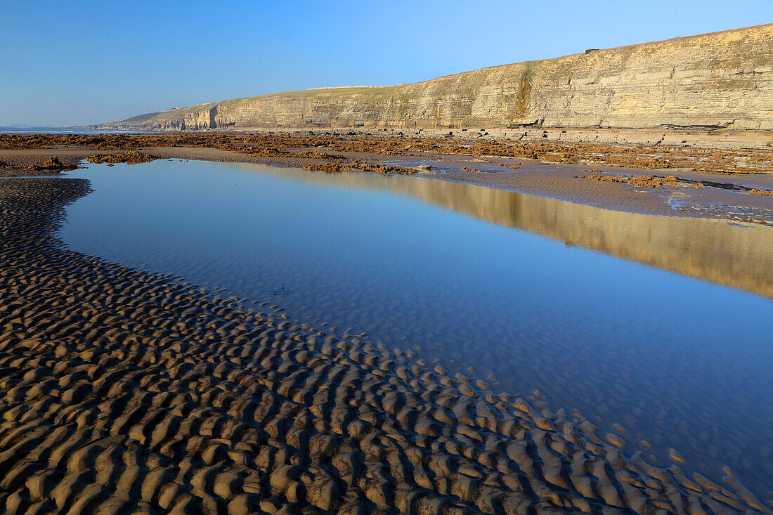 Dunraven Bay (Southerndown Beach), Glamorgan Heritage Coast, Wales, Vereinigtes Königreich, Europa