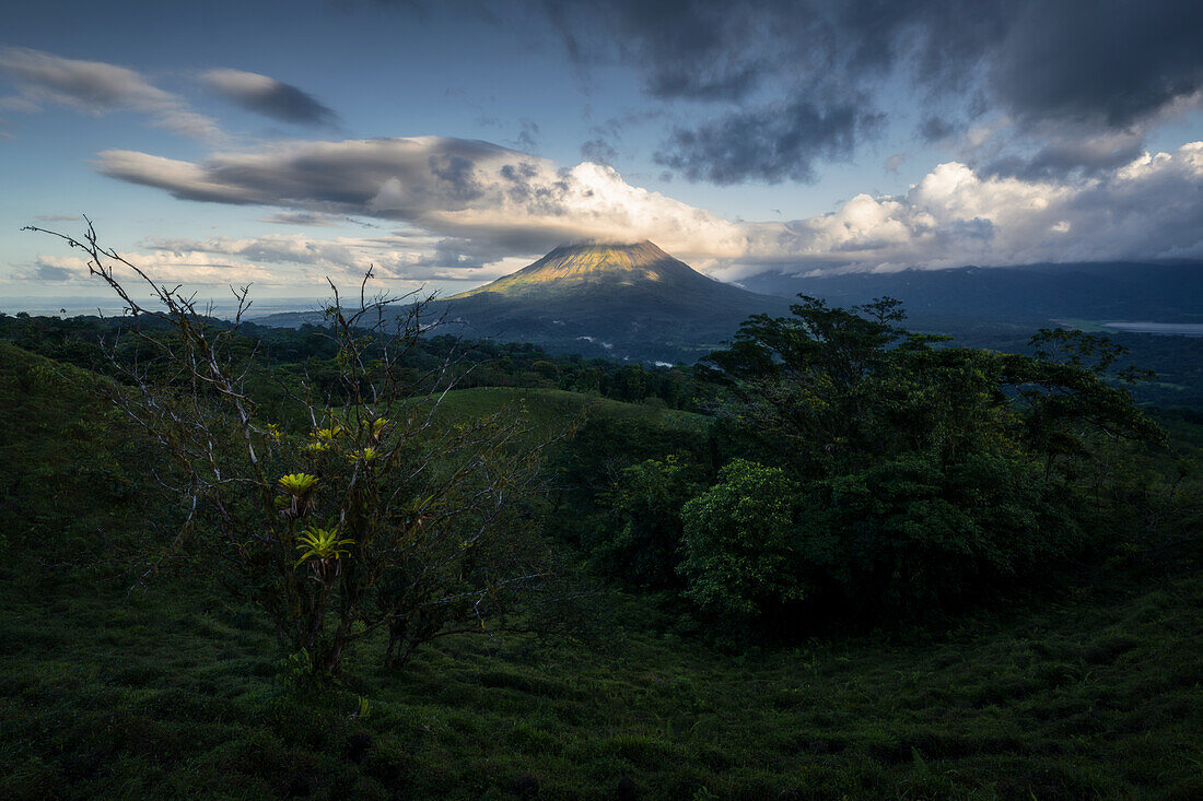 Volcan Arenal in the middle of American continent, in an impressive landscape, Costa Rica, Central America