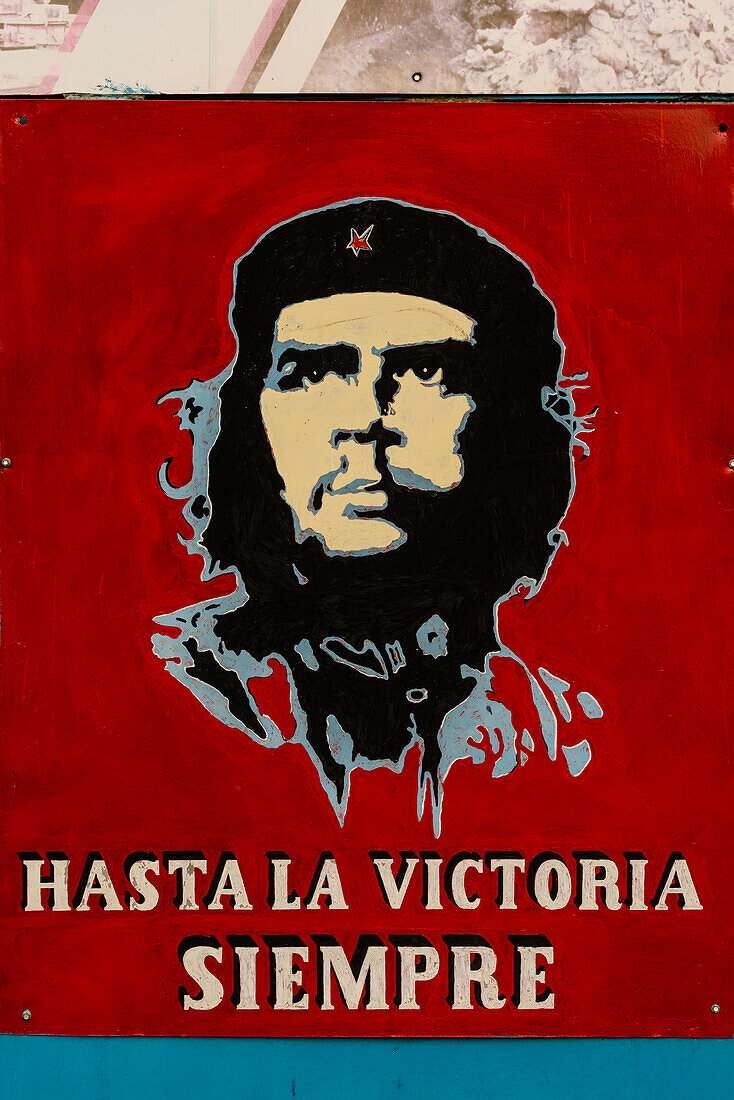 Allgegenwärtiges Che Guevara-Symbol, Hafen von Havanna, Kuba, Westindien, Karibik, Mittelamerika