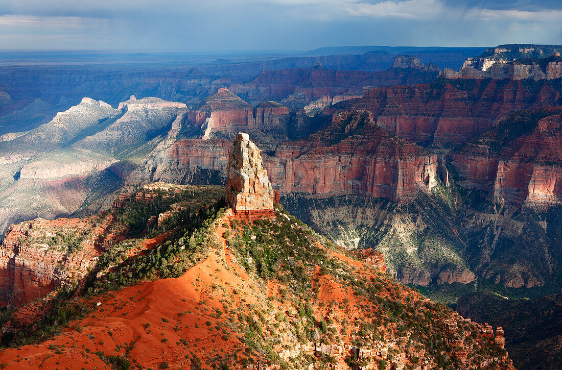 Mount Hayden from Point Imperial, north rim, Grand Canyon, Arizona, United States of America, North America