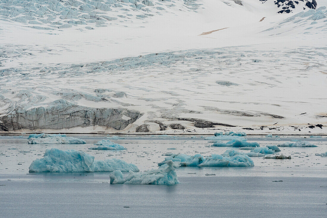 Lillyhookbreen-Gletscher, Spitzbergen, Svalbard-Inseln, Arktis, Norwegen, Europa