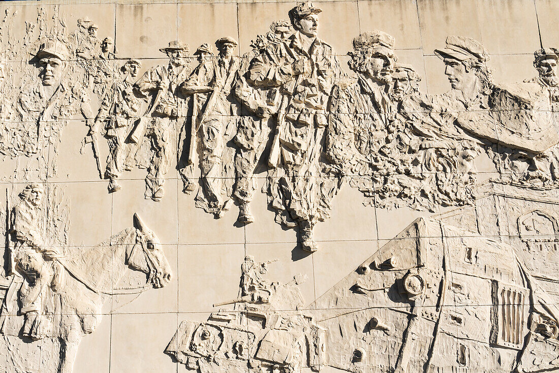 Detail from Che Guevara Memorial where he is buried, Santa Clara, Cuba, West Indies, Caribbean, Central America