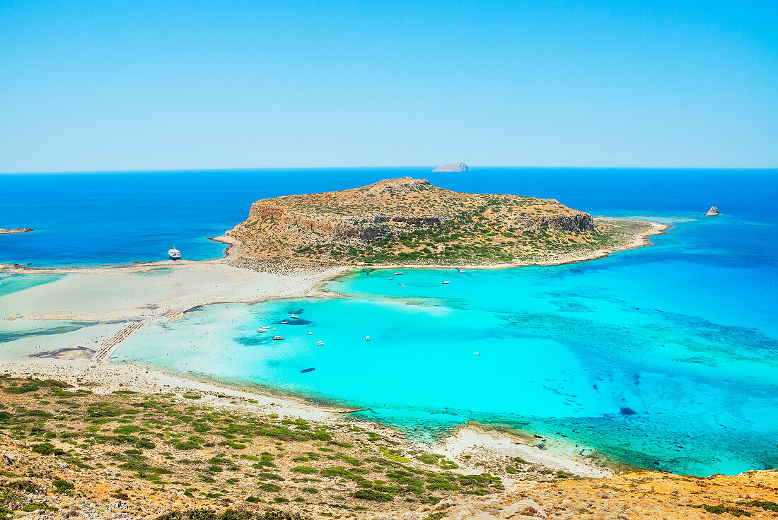 Balos Bay, Gramvousa Peninsula, Chania, Crete, Greek Islands, Greece, Europe