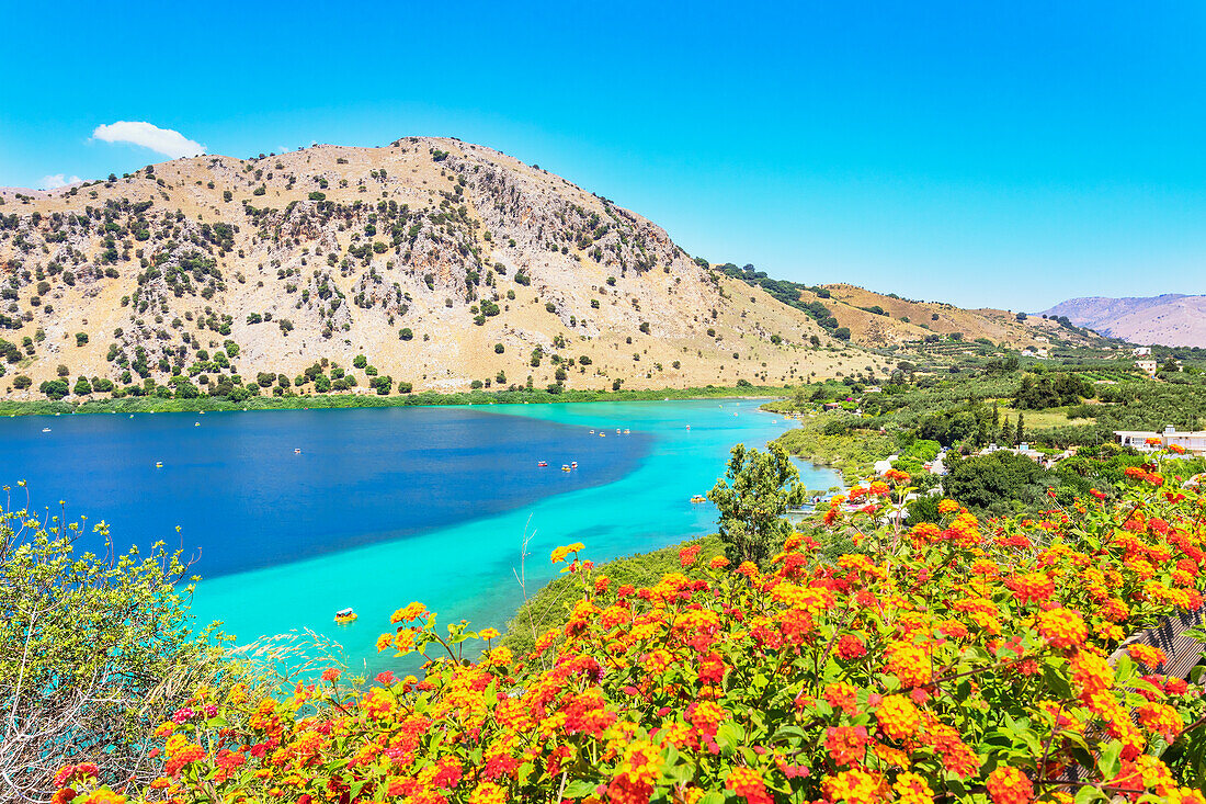 Lake Kournas, Georgioupolis, Chania, Crete, Greek Islands, Greece, Europe