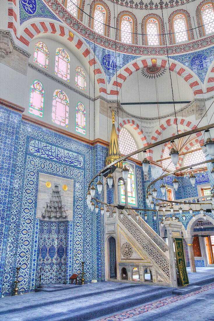 Interior, Rustem Pasa Mosque, Istanbul, Turkey, Europe