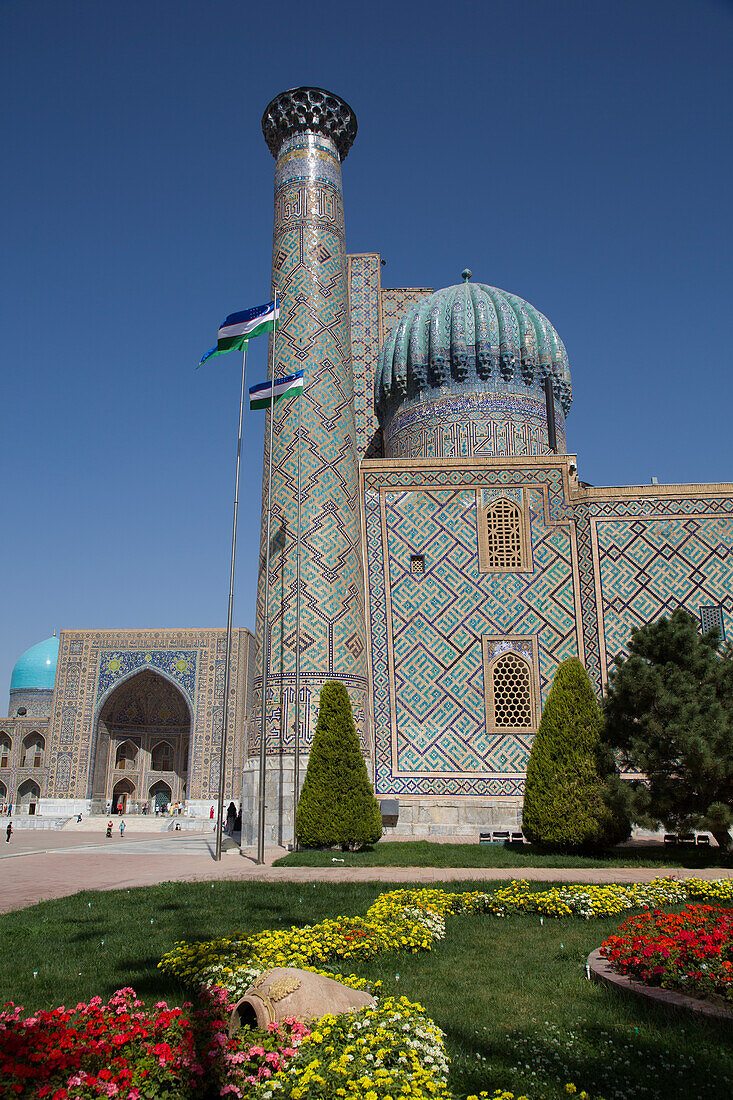 Sherdor-Madrassa, fertiggestellt 1636, Registan-Platz, UNESCO-Welterbe, Samarkand, Usbekistan, Zentralasien, Asien