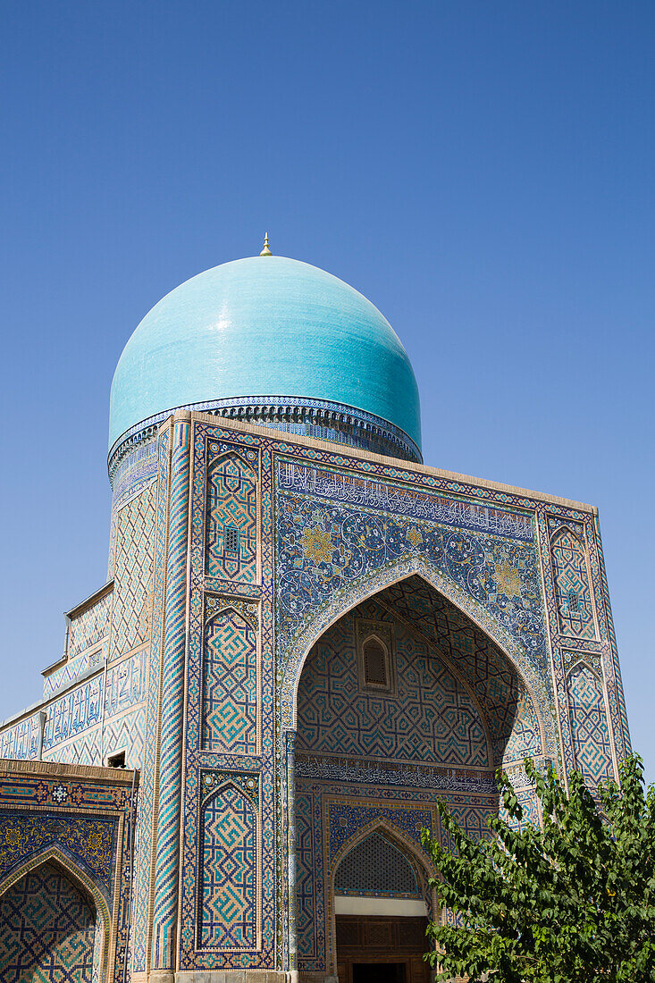 Tilla-Kari-Moschee, vollendet 1660, Registan-Platz, UNESCO-Welterbe, Samarkand, Usbekistan, Zentralasien, Asien