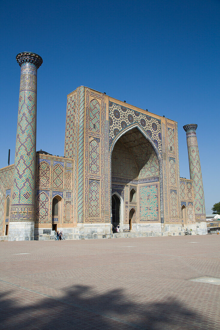 Ulug Bek Madrassah, Registan Square, UNESCO World Heritage Site, Samarkand, Uzbekistan, Central Asia, Asia