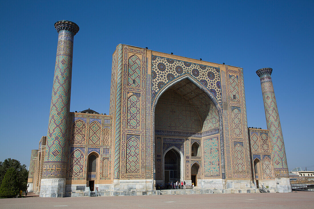Ulug Bek Madrassah, Registan-Platz, UNESCO-Welterbe, Samarkand, Usbekistan, Zentralasien, Asien