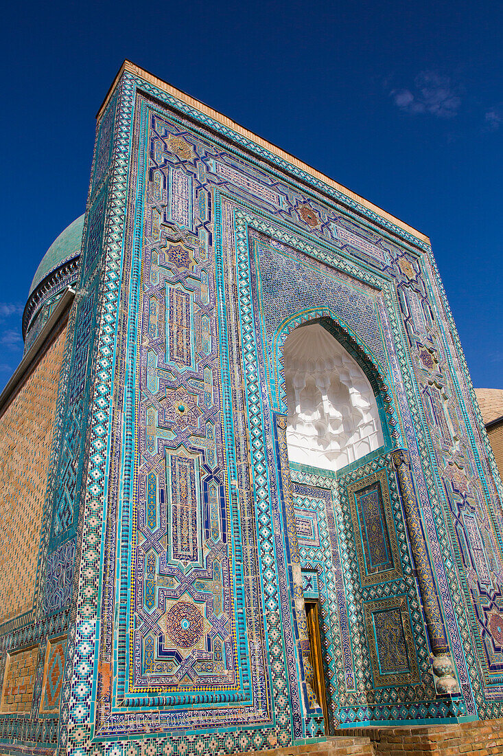 Usto Ali Nasafi-Mausoleum, Mittlerer Komplex, Schah-I-Zinda-Akropolis, UNESCO-Welterbe, Samarkand, Usbekistan, Zentralasien, Asien