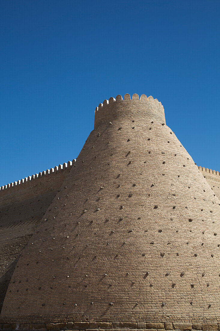 Fortress Wall, Ark of Bukhara, Bukhara, Uzbekistan, Central Asia, Asia