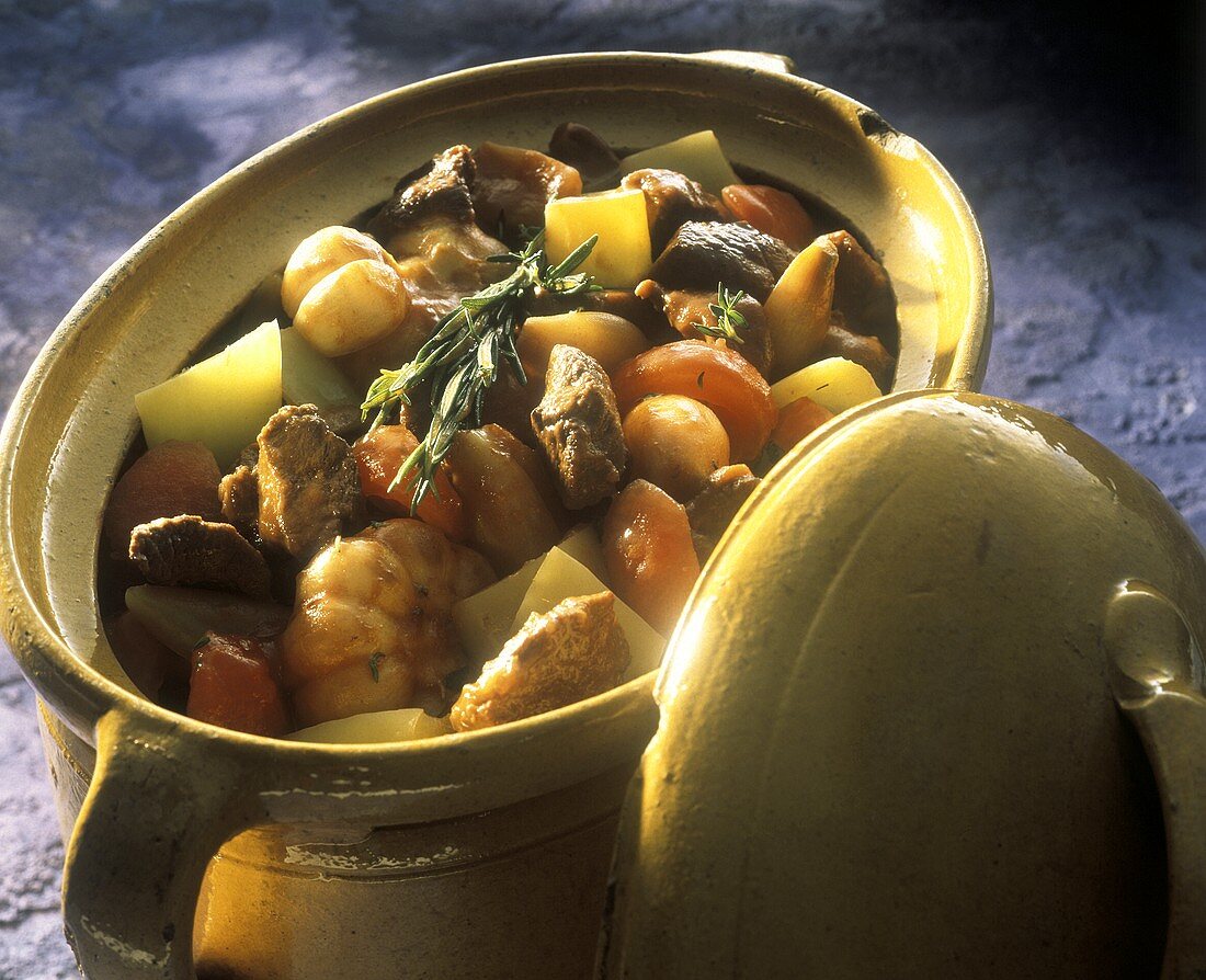 Meat and Vegetable Stew in a Crockpot