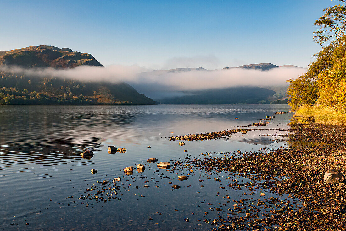 Morning light, Ullswater, Lake District National Park, UNESCO World Heritage Site, Cumbria, England, United Kingdom, Europe