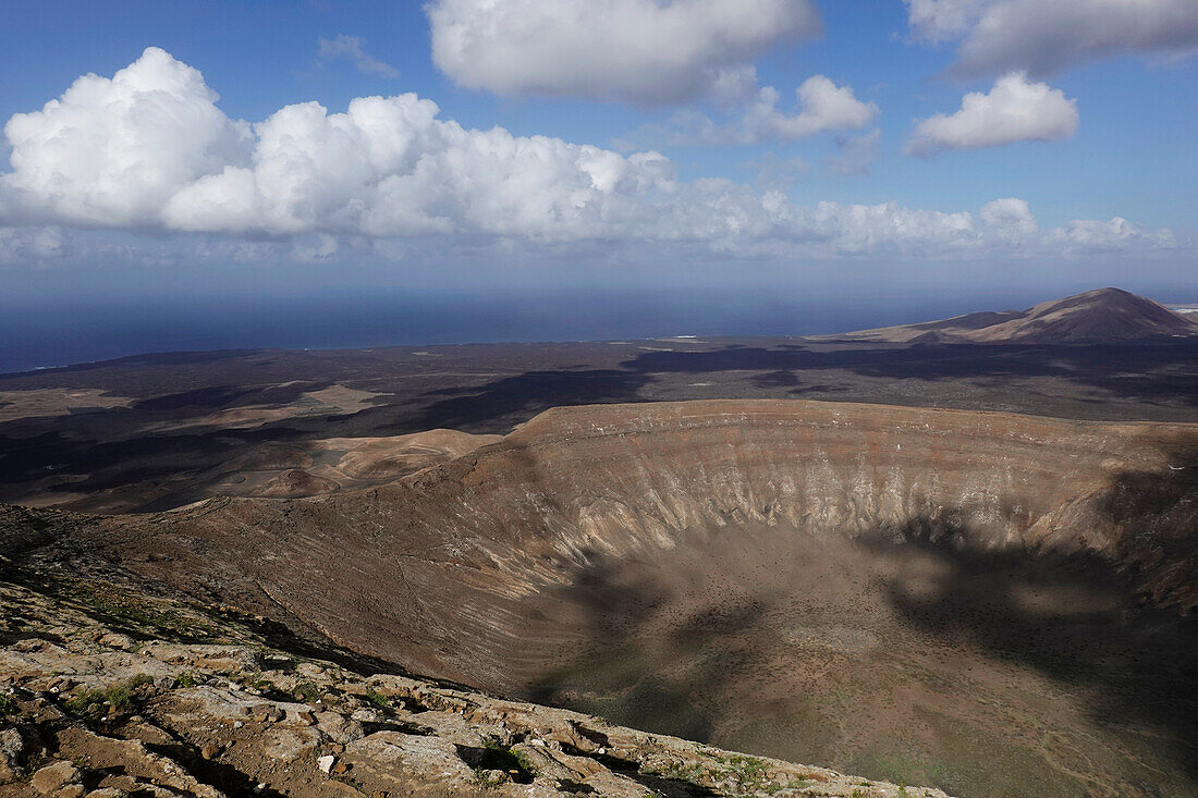 Caldera Blanca, Lanzarote, Kanarische Inseln, Spanien, Atlantik, Europa